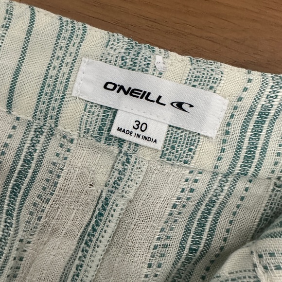 O’Neill Embroidered Emerald Green Stripes Casual Garcia Shorts NWT - Picture 9 of 15